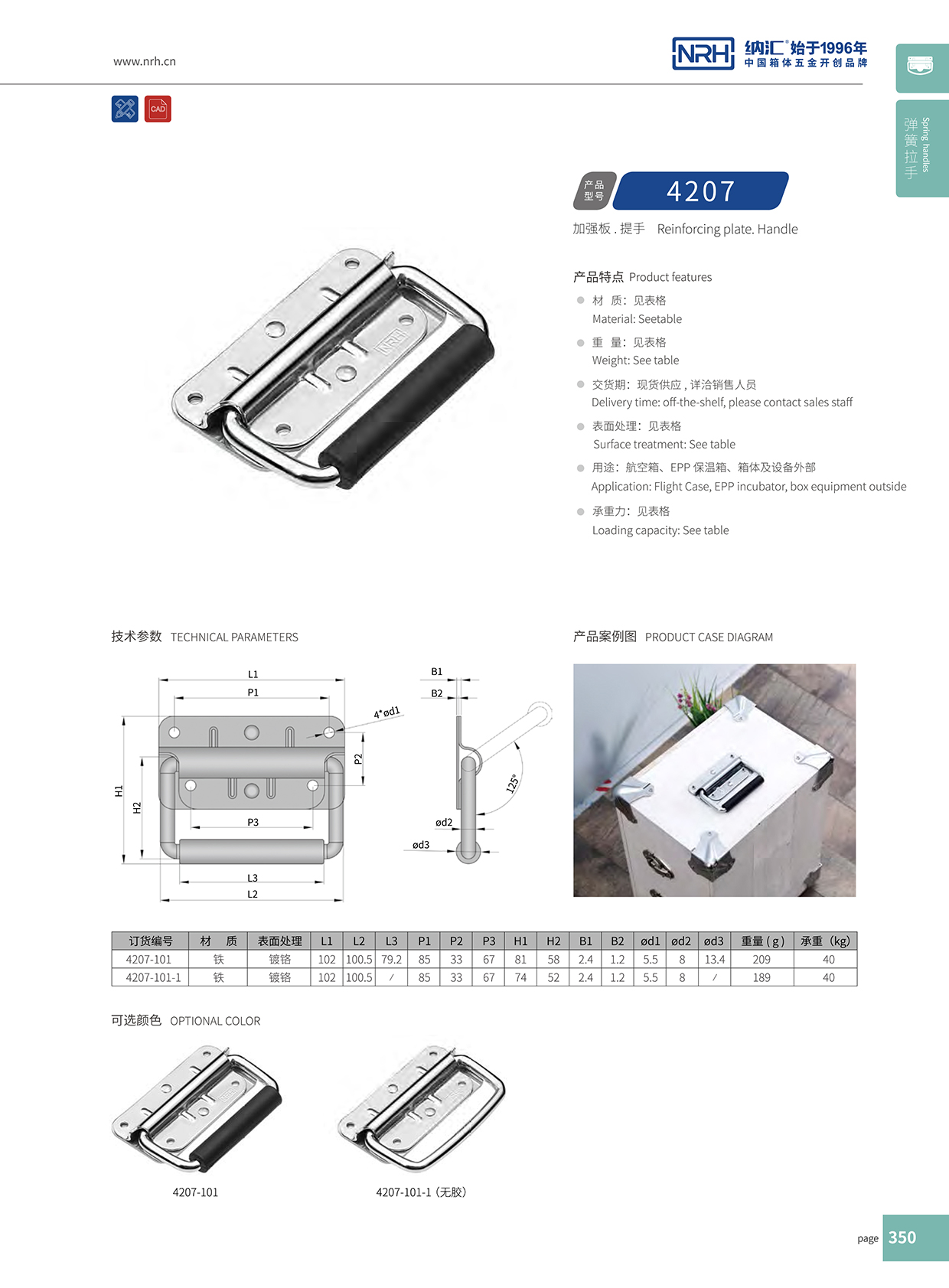 納匯/NRH 箱子拉手 4207